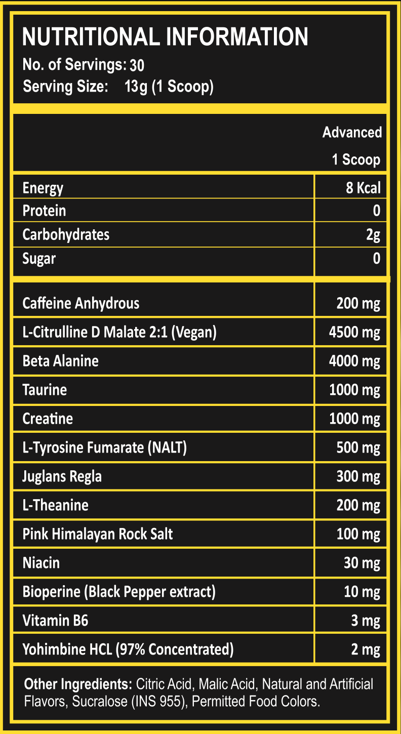 Mood Swing Pump (Pre Workout)